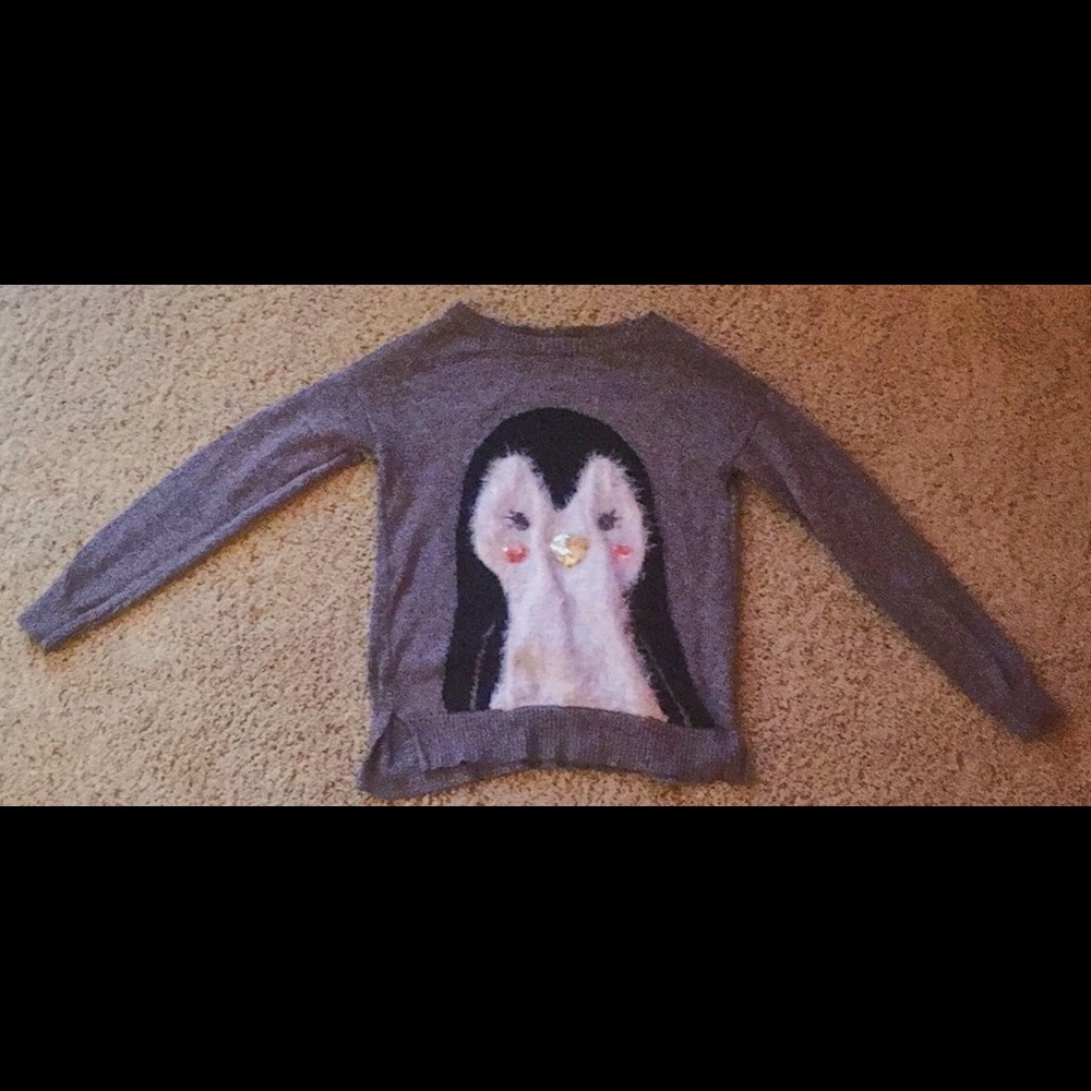 Justice Christmas Penguin Sweater